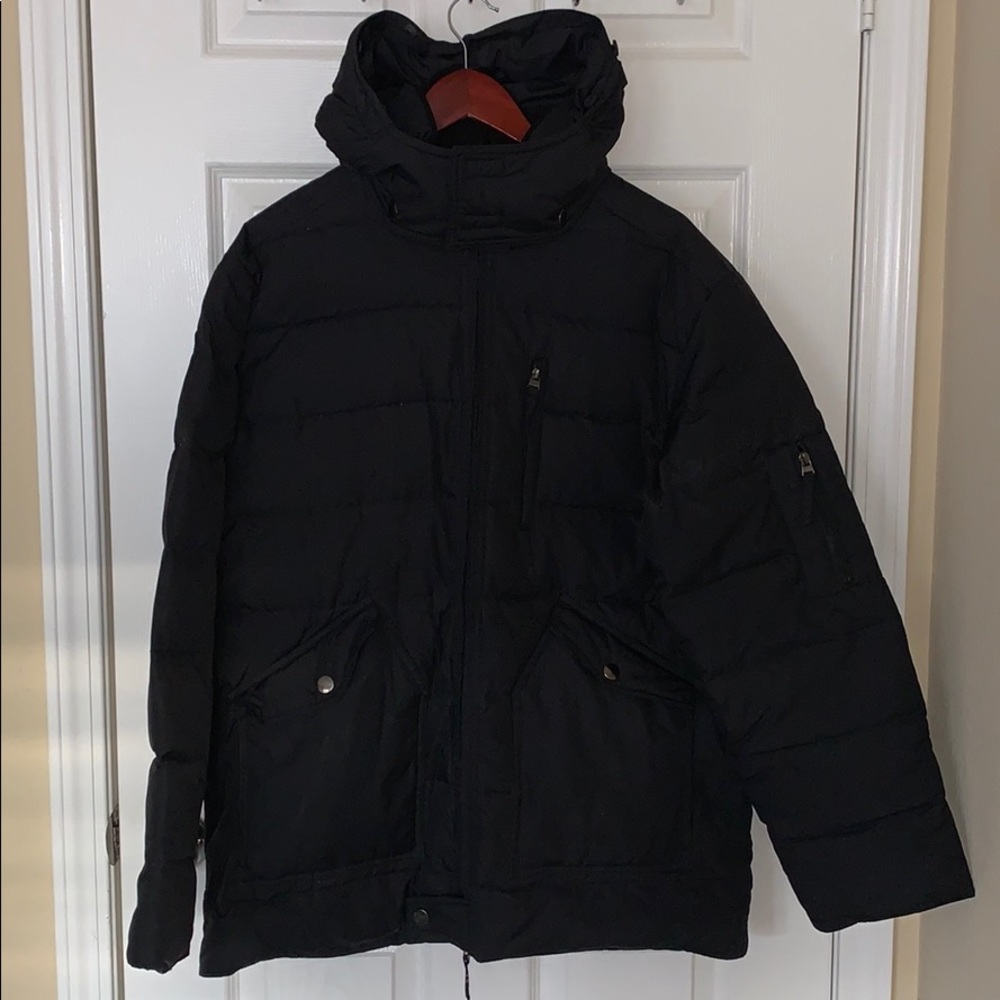 Calvin Klein Men Black Coat Size: M